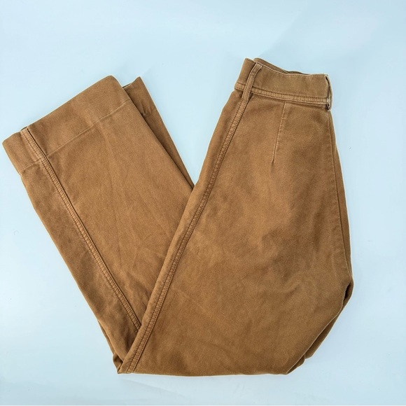 Caron Callahan High Rise Wide Leg Sailor TanGreen Pants - Picture 2 of 4